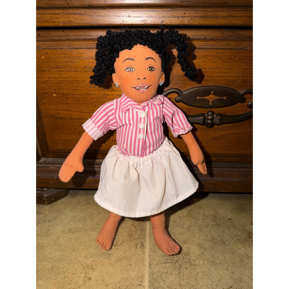 Amazing Grace Cloth Doll Vintage 1994 Mary Hoffman Book Character 10"